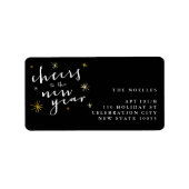 De prijzen aan het nieuwe Jaar beginnen vuurwerk M Etiket (Voorkant)