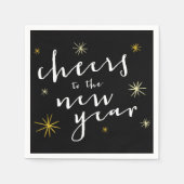 De prijzen aan het nieuwe Jaar beginnen vuurwerk M Servetten (Voorkant)