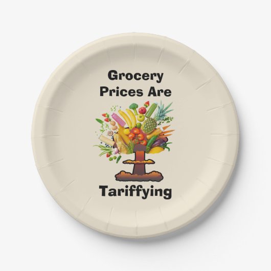 De prijzen van de boodschappen zijn tarifering papieren bordje (Voorkant)