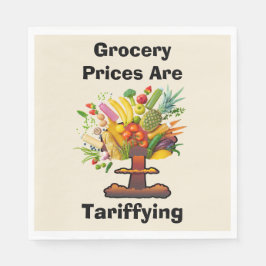 De prijzen van de boodschappen zijn tarifering servet