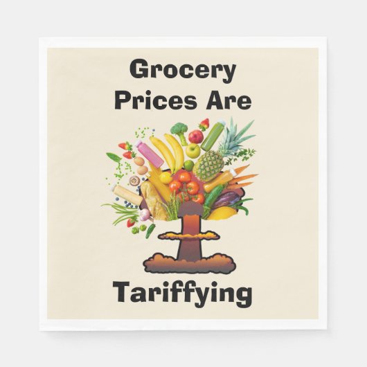 De prijzen van de boodschappen zijn tarifering servet (Voorkant)