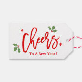 De prijzen voor een nieuw jaar moderne eenvoudige  cadeaulabel (Voorkant (Horizontaal))