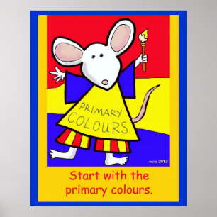 De primaire kleuren poster