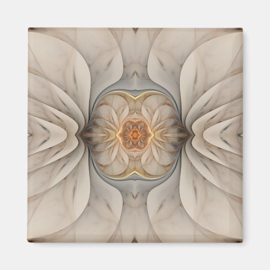 De Primal OM Abstracte Bloemen Magneet (Voorkant)