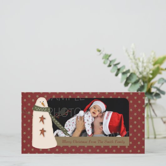 De primitieve Kaart van de Foto van de Vakantie (Staand voorkant)