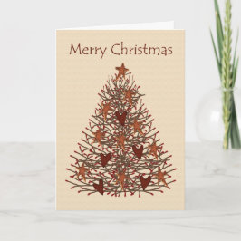De primitieve Kaart van de Kerstboom
