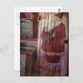 De primitieve Kerstman Feestdagenkaart (Voorkant / Achterkant)