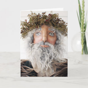 De primitieve VolksKerstkaart van Doll van de Feestdagen Kaart