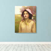 De Primrose Meisje Canvas Afdruk (Insitu (Houten vloer))