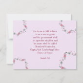 De Prince of Peace Christelijke kerstkaart (Achterkant)