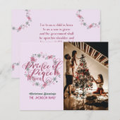 De Prince of Peace Christelijke kerstkaart (Voorkant / Achterkant)