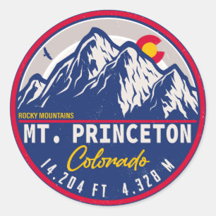 De Princeton Colorado - 14,00 meter viertiener wan Ronde Sticker