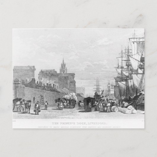 De Prins Dock, Liverpool Briefkaart (Voorkant)