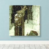 “De Prins en de Tomten” door John Bauer Canvas Afdruk (Insitu (Houten vloer))