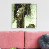 “De Prins en de Tomten” door John Bauer Canvas Afdruk (Insitu (Woonkamer))