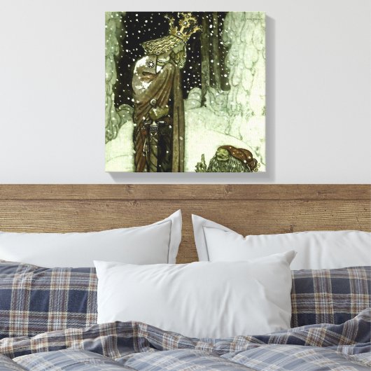 "De Prins en de Tomten" van John Bauer Canvas Afdruk (Insitu (Slaapkamer))