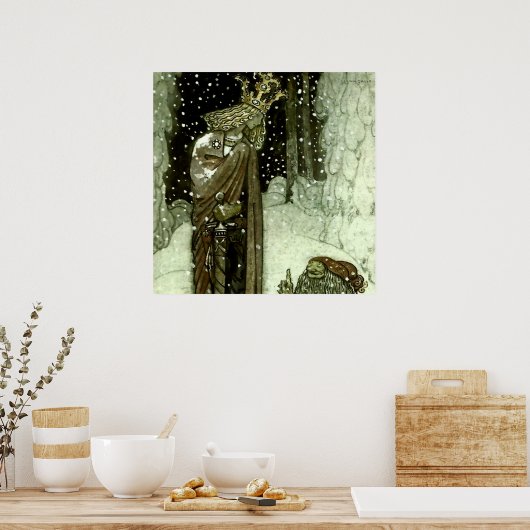 "De Prins en de Tomten" van John Bauer Poster (Keuken)