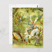 De prins en Thumbelina van de Fee Briefkaart (Voorkant / Achterkant)