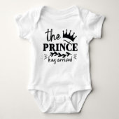 "De prins is aangekomen" Grappig baby Bodysuit (Voorkant)
