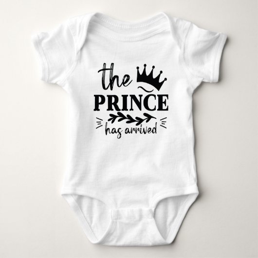 "De prins is aangekomen" Grappig baby Bodysuit (Voorkant)