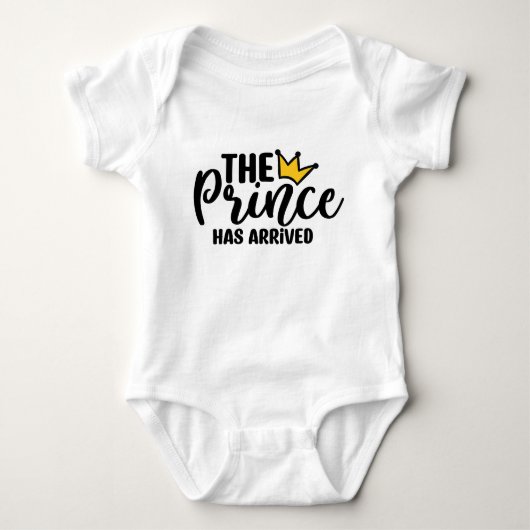 De Prins Is Gearriveerd – Baby Jongens Body Suit Romper (Voorkant)