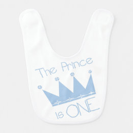 De prins is One Birthday Bib Baby Slabbetje