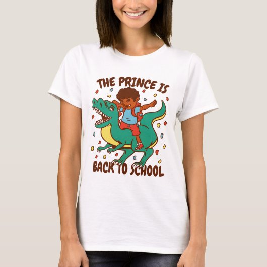 De Prins is terug naar school Dinosaur Ride T-shirt (Voorkant)