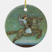 De Prins Rides in Moonlight door John Bauer Keramisch Ornament (Achterkant)