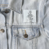 De Prins van Darkness Vierkante Button 5,1 Cm (In situ)