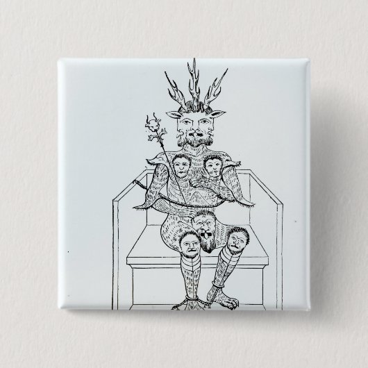 De Prins van Darkness Vierkante Button 5,1 Cm (Voorkant)