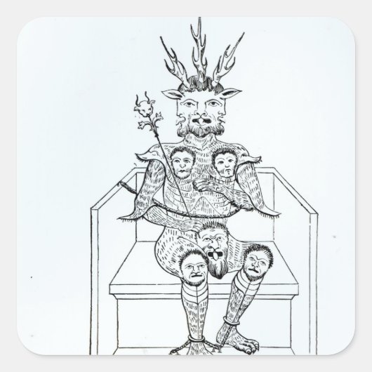 De Prins van Darkness Vierkante Sticker (Voorkant)
