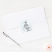 De Prins van Darkness Vierkante Sticker (Envelop)