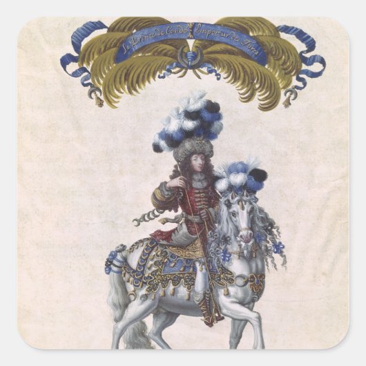 De prins van de Conde Vierkante Sticker (Voorkant)