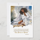 De Prins van de Vrede. Angel en Baby Jesus Feestdagenkaart (Voorkant)