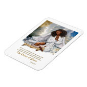 De Prins van de Vrede. Angel en Baby Jesus Magnet Magneet (Linkerzijde)