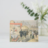 De Prins van Wales Bezoek het gebouw Briefkaart (Staand voorkant)