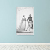 De prinses Charlotte van Wales en Prince Canvas Afdruk (Insitu (Houten vloer))