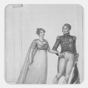 De prinses Charlotte van Wales en Prince Vierkante Sticker