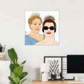 De Prinses dagboeken illustratie Poster (Thuiskantoor)