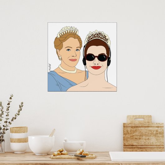 De Prinses dagboeken illustratie Poster (Keuken)