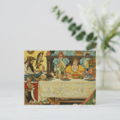 De prinses deelt haar diner met de kikker, van briefkaart (Staand voorkant)