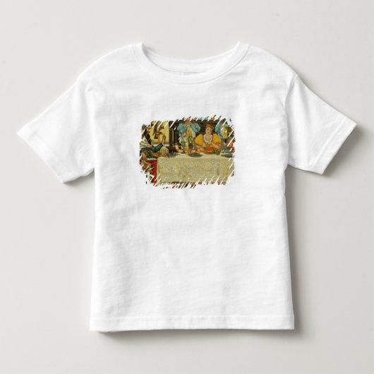 De prinses deelt haar diner met de kikker, van kinder shirts (Voorkant)