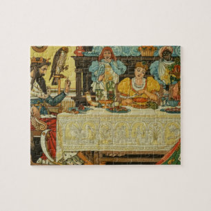 De prinses deelt haar diner met de kikker, van legpuzzel