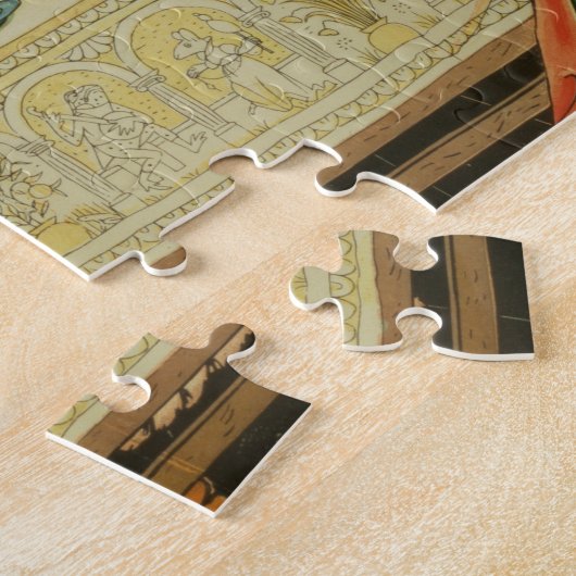 De prinses deelt haar diner met de kikker, van legpuzzel (Zijkant)