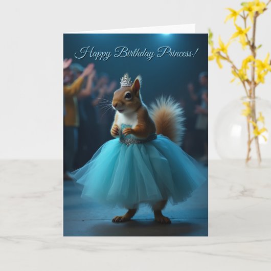 De Prinses Eekhoorn Kaart (Gele Bloem)