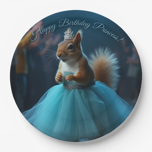 De Prinses Eekhoorn Papieren Bordje (Voorkant)