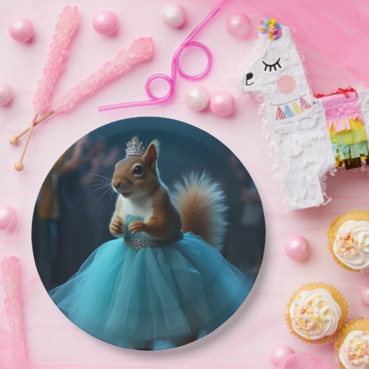 De Prinses Eekhoorn Papieren Bordje (Feest)