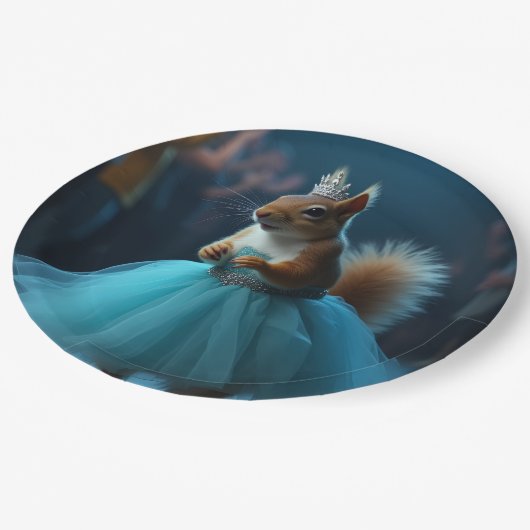 De Prinses Eekhoorn Papieren Bordje (Gekanteld)
