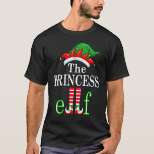 De prinses Elf Family Matching Group Kerstp T-shirt