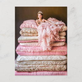 De prinses en de erwt op haar bed briefkaart